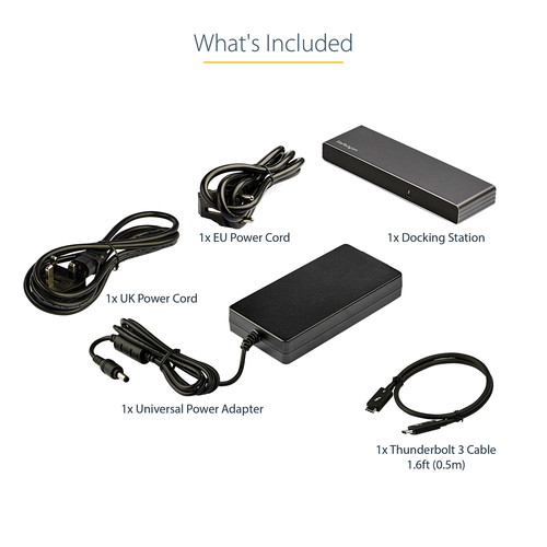 StarTech.com Thunderbolt 3 Dock - Dual 4K 60Hz Monitor TB3 Laptop Docking Station with DisplayPort, HDMI & 1080p VGA - 85W Power Delivery & Charging - 2x USB-A, Ethernet - Mac & Windows