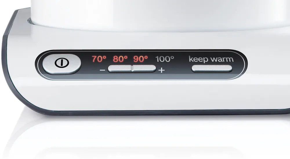 Bosch TWK8611P electric kettle 1.5 L 2400 W Anthracite, Stainless steel, White