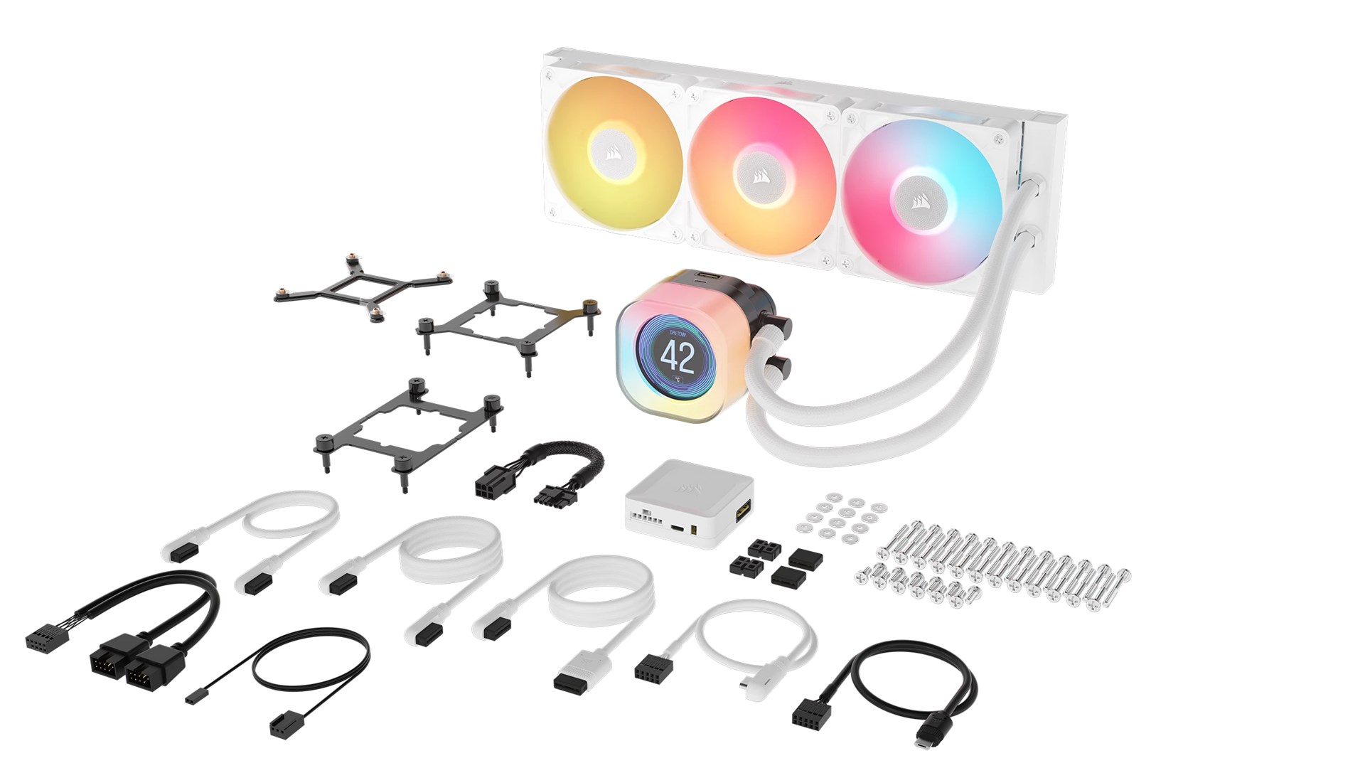 Corsair iCUE LINK TITAN 360 RX LCD Processor All-in-one liquid cooler 12 cm White 1 pc(s)