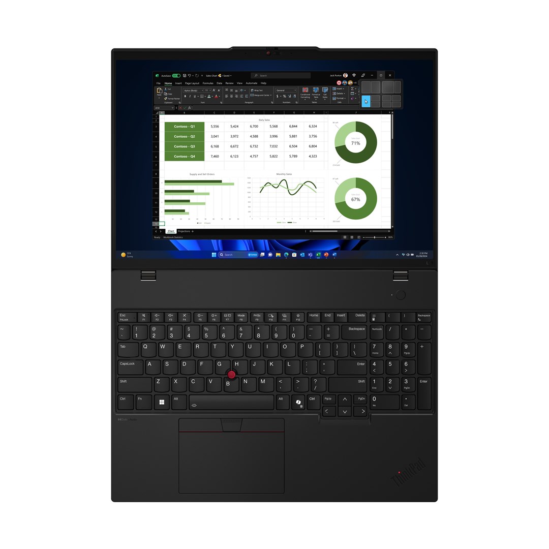 Lenovo ThinkPad L16 Gen 1 (Intel) Intel Core Ultra 5 125U Laptop 40.6 cm (16") WUXGA 16 GB DDR5-SDRAM 512 GB SSD Wi-Fi 6E (802.11ax) Windows 11 Pro English Black