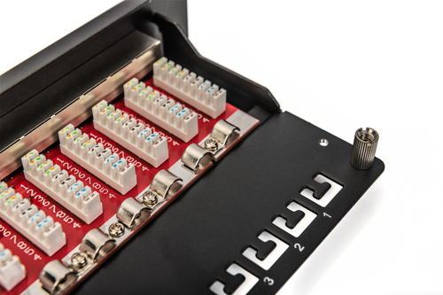 Digitus CAT 6A Patch Panel, shielded, 12-Port, 1HE, 10", black