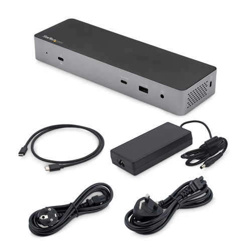 StarTech.com USB C Docking Station for Macbook Pro/Air-M1/M2/M3/M4, Thunderbolt Compatible, HDMI/DisplayPort, Dual 4K 60Hz/Single 8K, USB Type-C Laptop Dock, 96W Power Delivery, USB 10Gbps