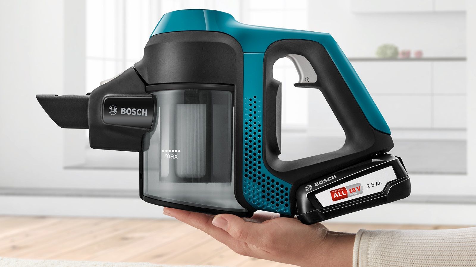 Bosch Serie 6 BBS611LAG stick vacuum/electric broom 2-in-1 stick vacuum Battery Dry Bagless 0.3 L Blue 2.5 Ah