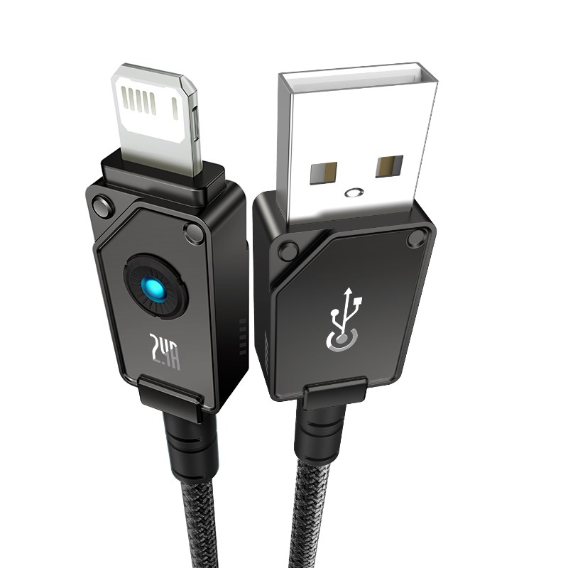 Baseus Unbreakable USB A to iP cable 1 m 5V-2.4A Black