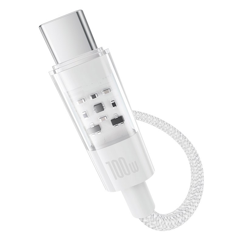 Baseus Gem USB A to USB C fast charging cable 2 m 100 W White