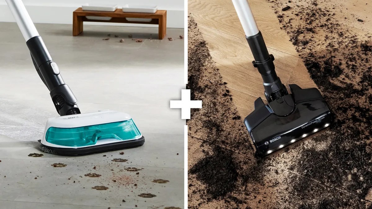Bosch BCS71HYG1 stick vacuum/electric broom Battery Dry&wet HEPA Bagless 0.3 L 23.5 W Black, White 3 Ah