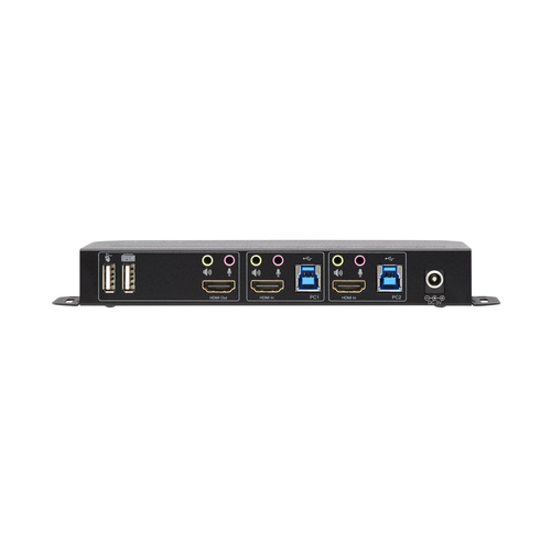 Tripp Lite B005-HUA2-K 2-Port HDMI/USB KVM Switch - 4K 60 Hz, HDR, HDCP 2.2, IR, USB Sharing, USB 3.0 Cables