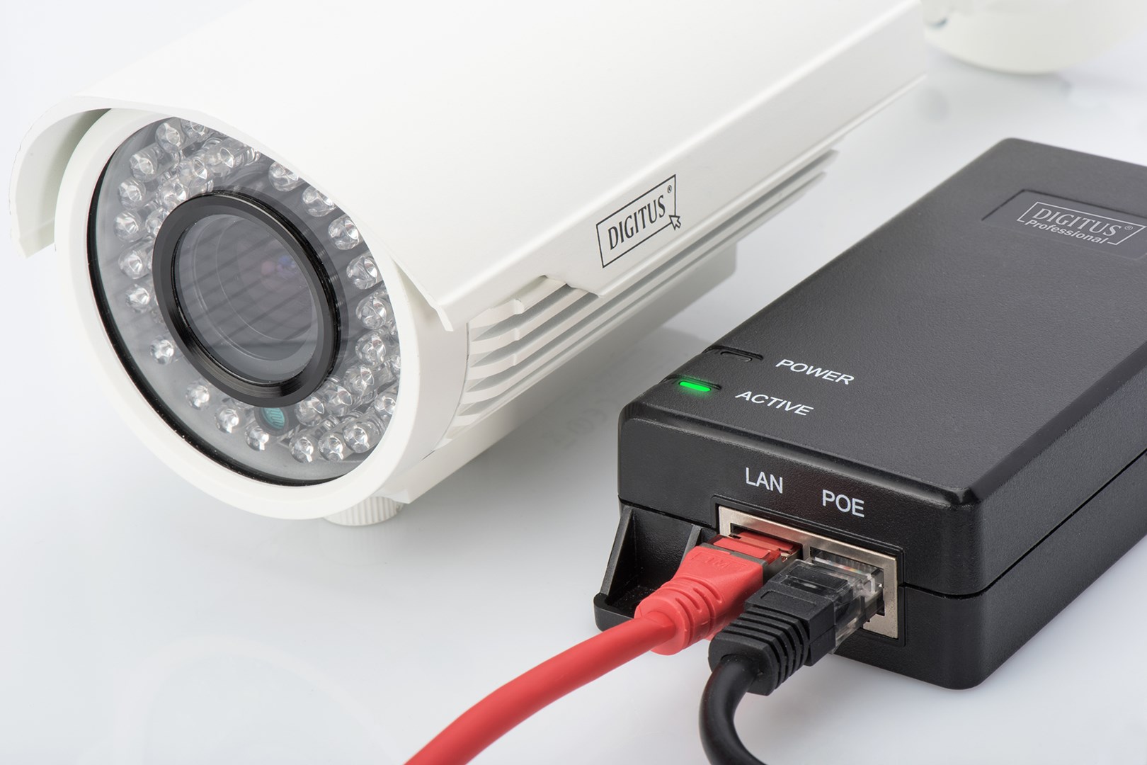 Digitus Gigabit Ethernet PoE+ injector, 802.3at, 30 W