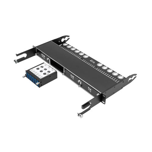 Tripp Lite N484-3M8L12S 40/100Gb Singlemode Fiber Breakout Cassette, 40Gb to 4 x 10Gb, 100Gb to 4 x 25Gb, (x3) 8-Fiber MTP/MPO (APC) to (x12) LC (UPC) Duplex 9/125, N484 Chassis
