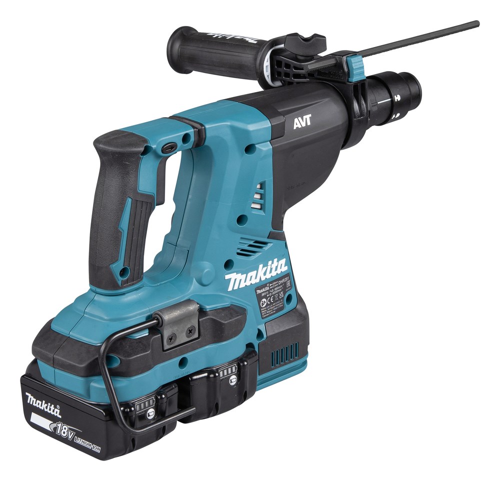 Makita Hammer Drill 2x18V DHR281PT2J 2.9J 2x5.0Ah BL + handle