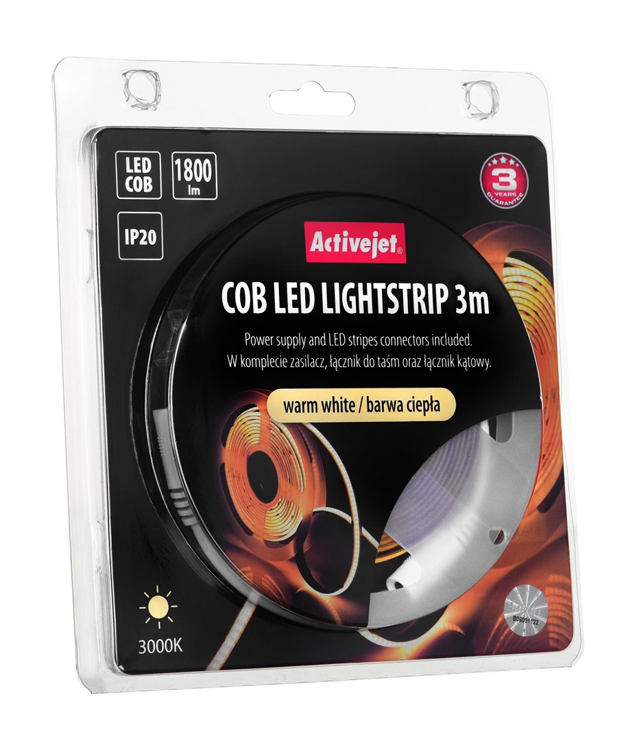 Activejet AJE-COB 3m ciep strip light Universal strip light Indoor