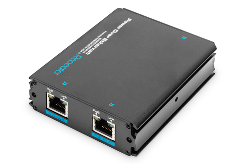 Digitus 1 Port zu 2 Port Fast Ethernet PoE+ Repeater, 802.3 af/at