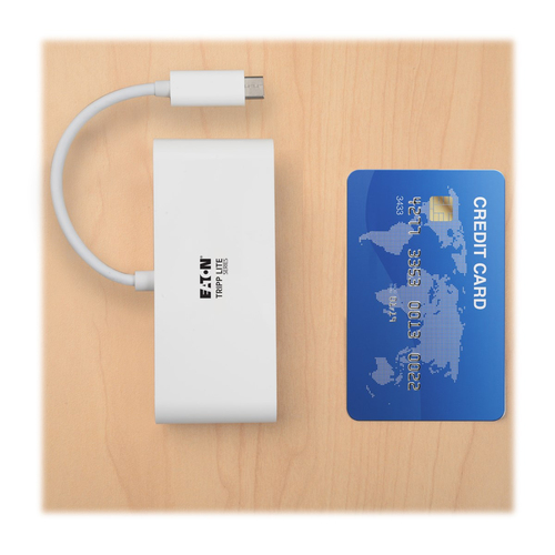 Tripp Lite U460-004-4A-C 4-Port USB-C Hub, USB 3.x (5Gbps), 4x USB-A Ports, 60W PD Charging, White
