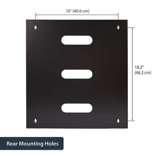 StarTech.com 12U Wall Mount Network Rack - 14 Inch Deep (Low Profile) - 19" Patch Panel Bracket for Shallow Server and IT Equipment, Network Switches - 125lbs/57kg Weight Capacity, Black