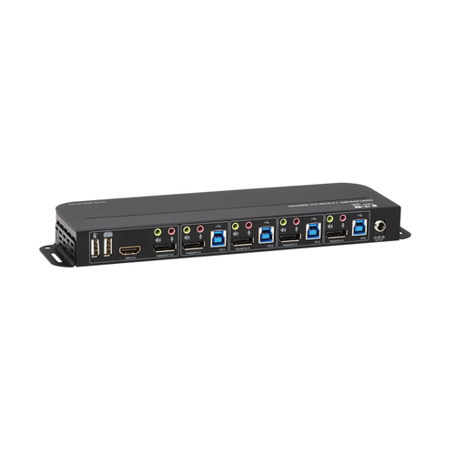 Tripp Lite B005-DPUA4 4-Port DisplayPort/USB KVM Switch - 4K 60 Hz, HDR, HDCP 2.2, IR, DP 1.4, USB Sharing