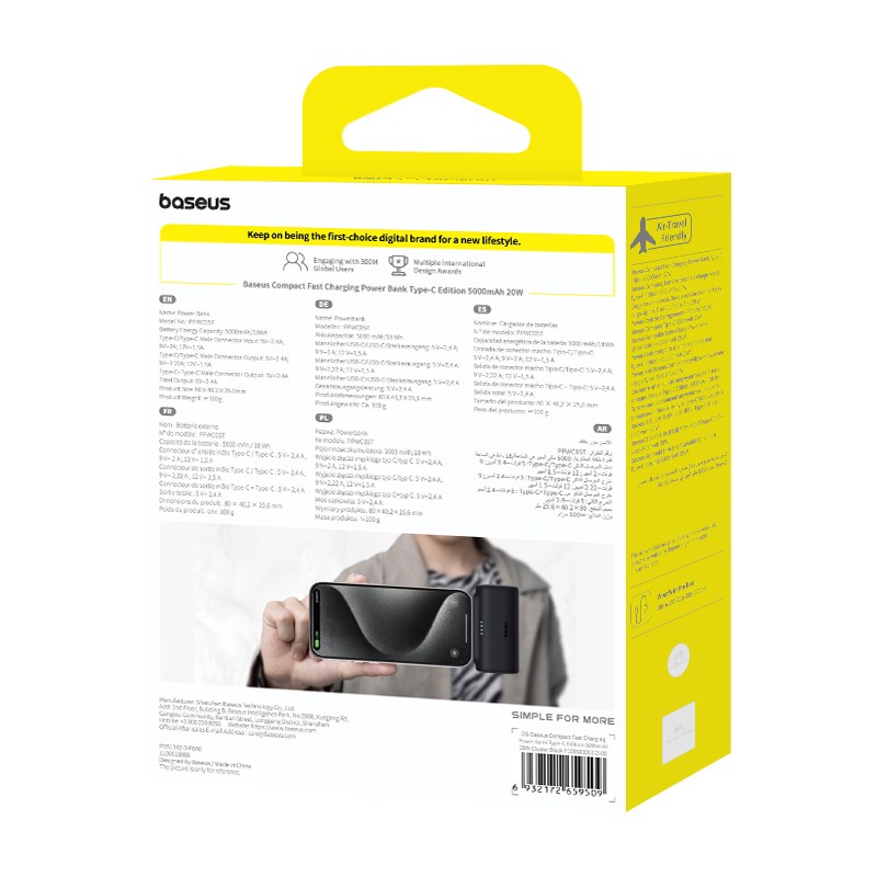 Baseus Compact 5000 mAh Black
