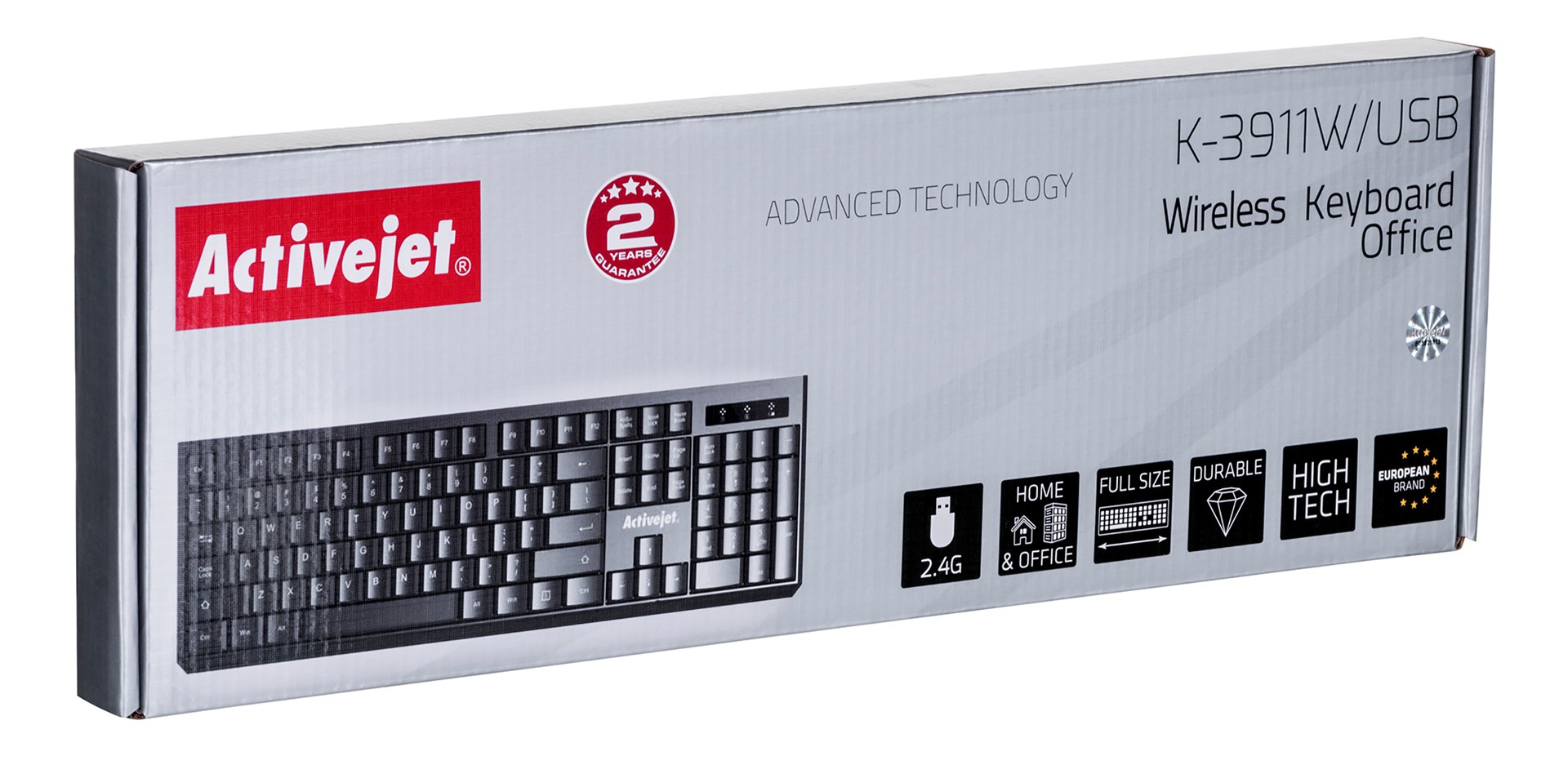Activejet Wireless keyboard K-3911W, battery-powered 1x 1.5V AAA