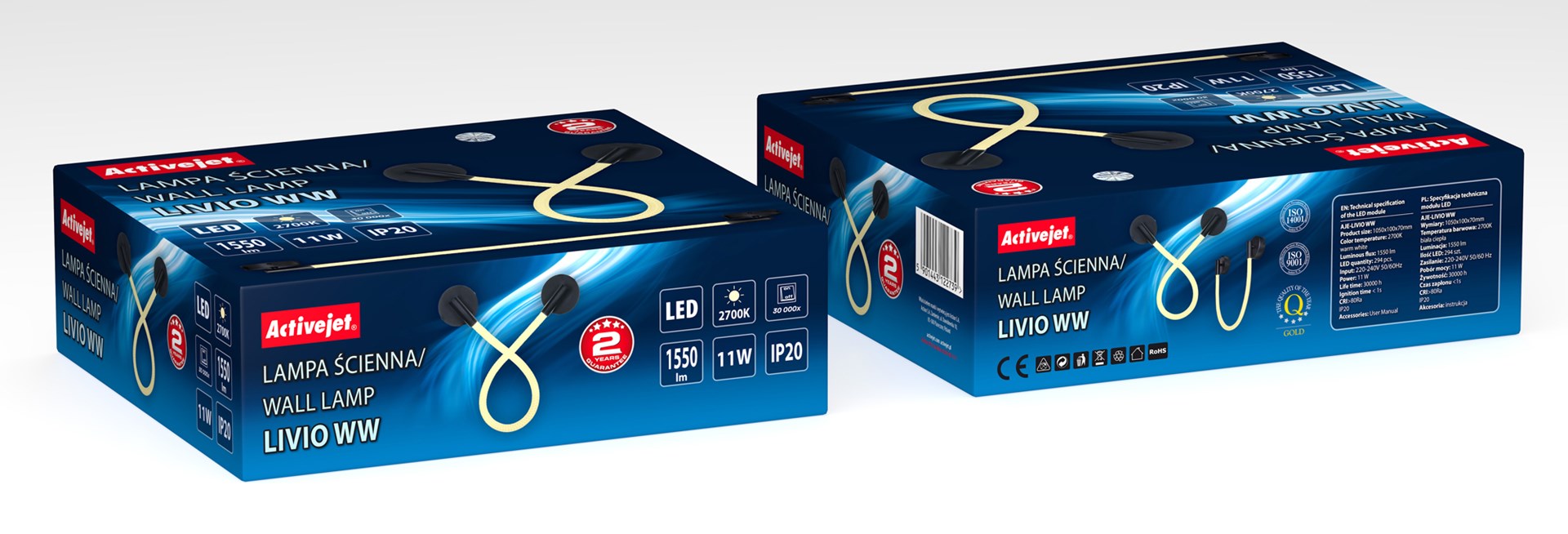 Activejet LED wall lamp AJE-LIVIO WW