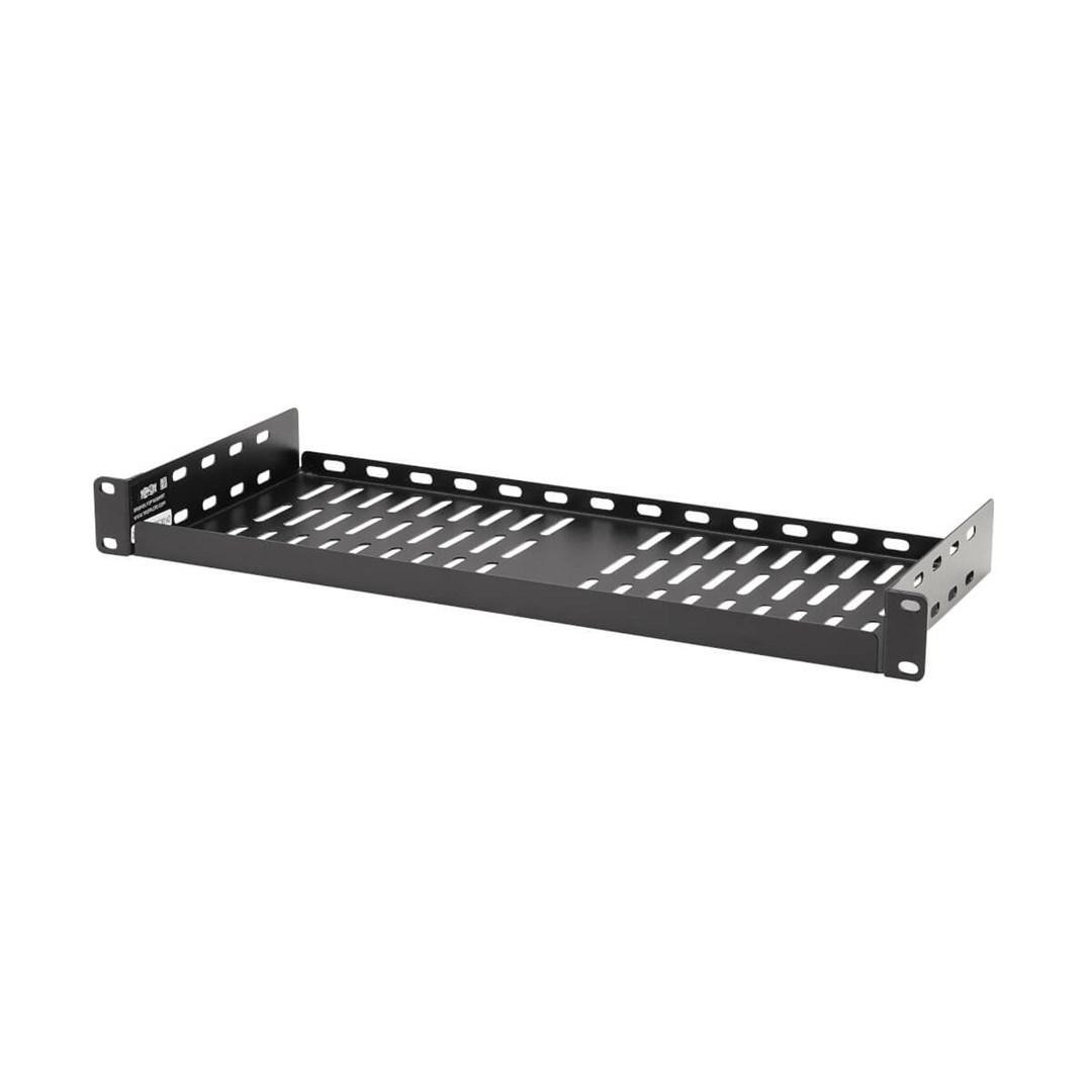 Tripp Lite SRSHELF2P1USHRT SmartRack Cantilever Fixed Steel Rack Shelf - 1U, Vented, 7 in. (17.8 cm) Deep, Holds up to 40 lb. (18 kg)