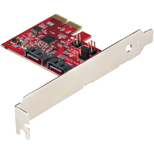 StarTech.com SATA PCIe Card - 2 Port PCIe SATA Expansion Card - 6Gbps - Full/Low Profile - PCI Express to SATA Adapter/Controller - ASM1062R SATA RAID - PCIe to SATA Converter