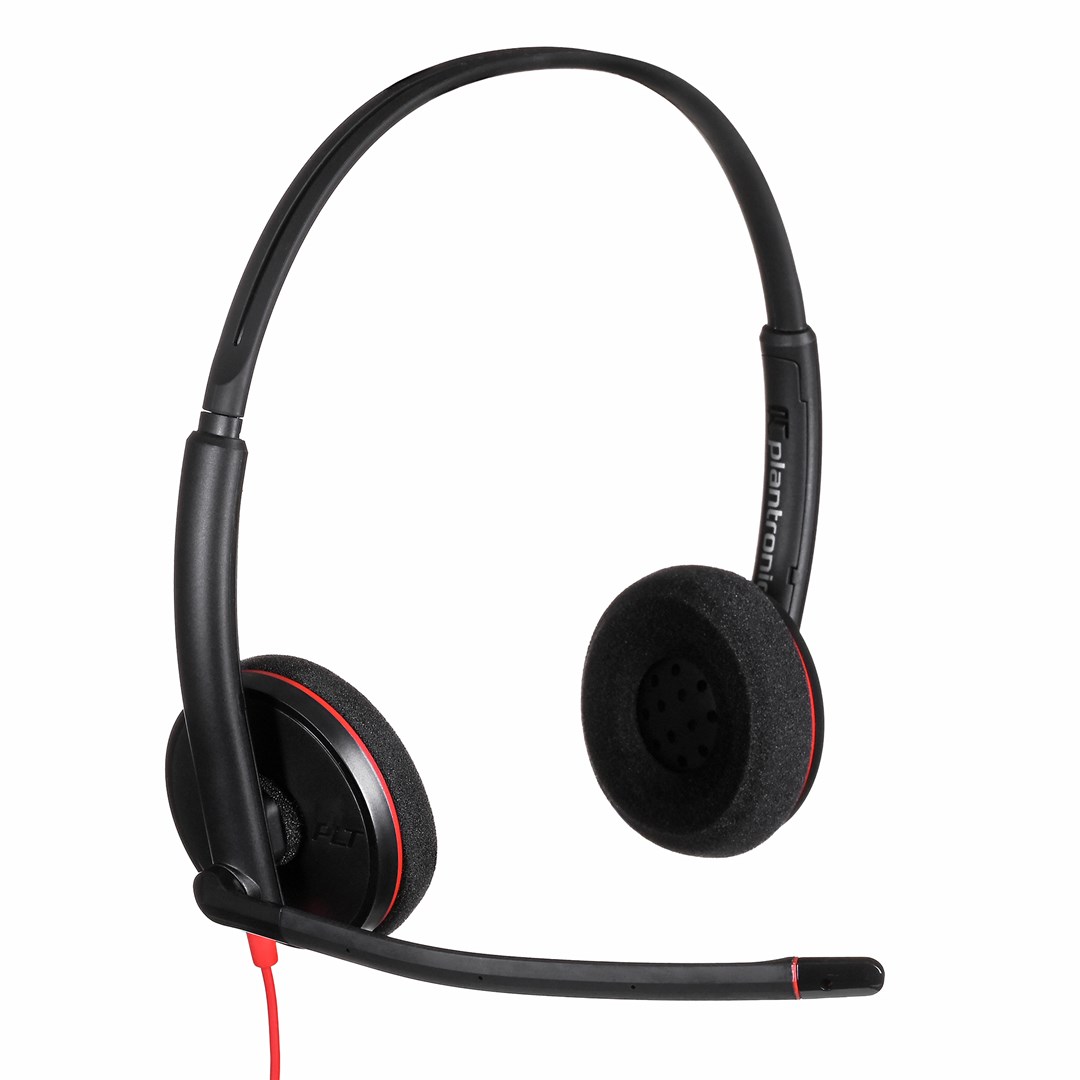 Poly Blackwire 3220 Stereo USB-C Headset +USB-C/A Adapter (Bulk)