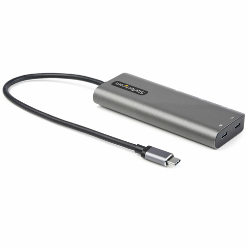 StarTech.com USB C Multiport Adapter - USB-C to HDMI or Mini DisplayPort 4K 60Hz, 100W Power Delivery Pass-Through, 4-Port 10Gbps USB Hub - USB Type-C Mini Dock - w/ 12" Attached Cable