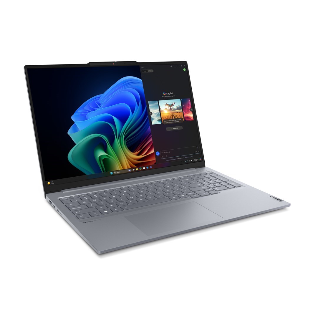 Lenovo ThinkBook 16 G7 QOY Copilot+ PC Qualcomm Snapdragon X1P-42-100 Laptop 40.6 cm (16") WUXGA 32 GB LPDDR5x-SDRAM 1 TB SSD Wi-Fi 7 (802.11be) Windows 11 Pro Grey