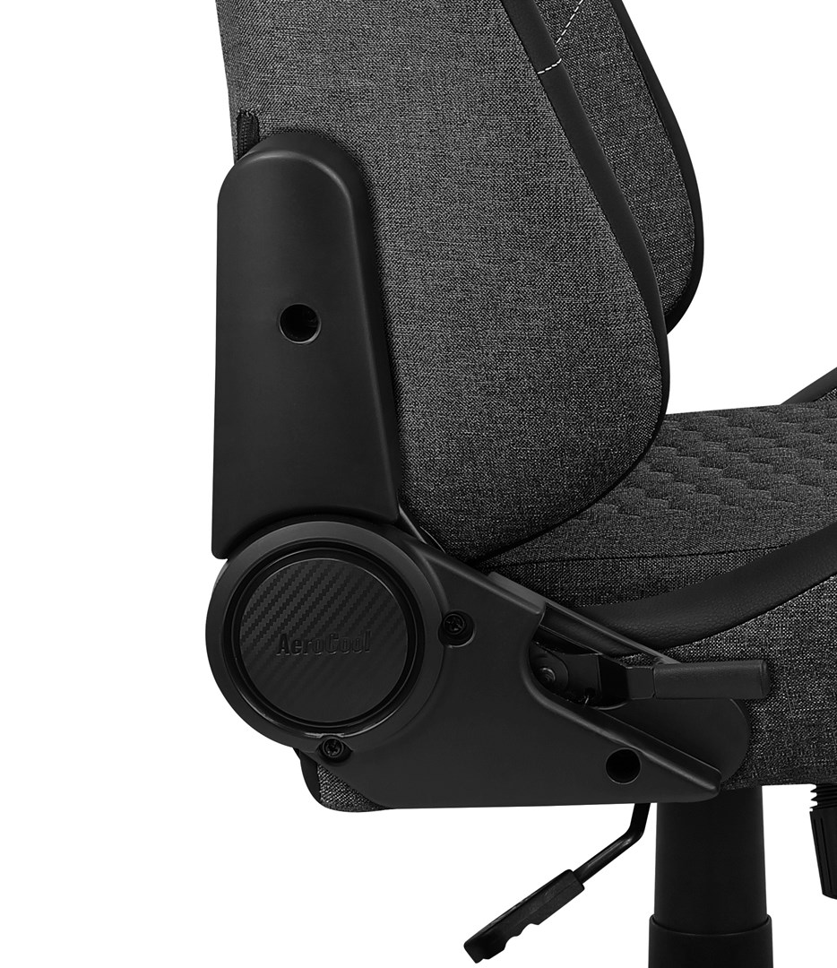 Aerocool CROWNASHBK  Ergonomic Gaming Chair  Adjustable Cushions  AeroWeave Technology  Black