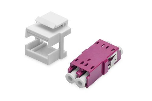 Digitus Fiber optic LC/LC duplex coupler, Multimode-OM4, Keystone module