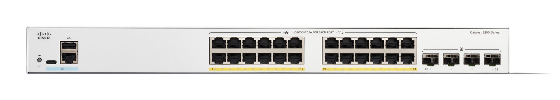 Catalyst 1200 24-port GE, Full PoE, 4x1G SFP