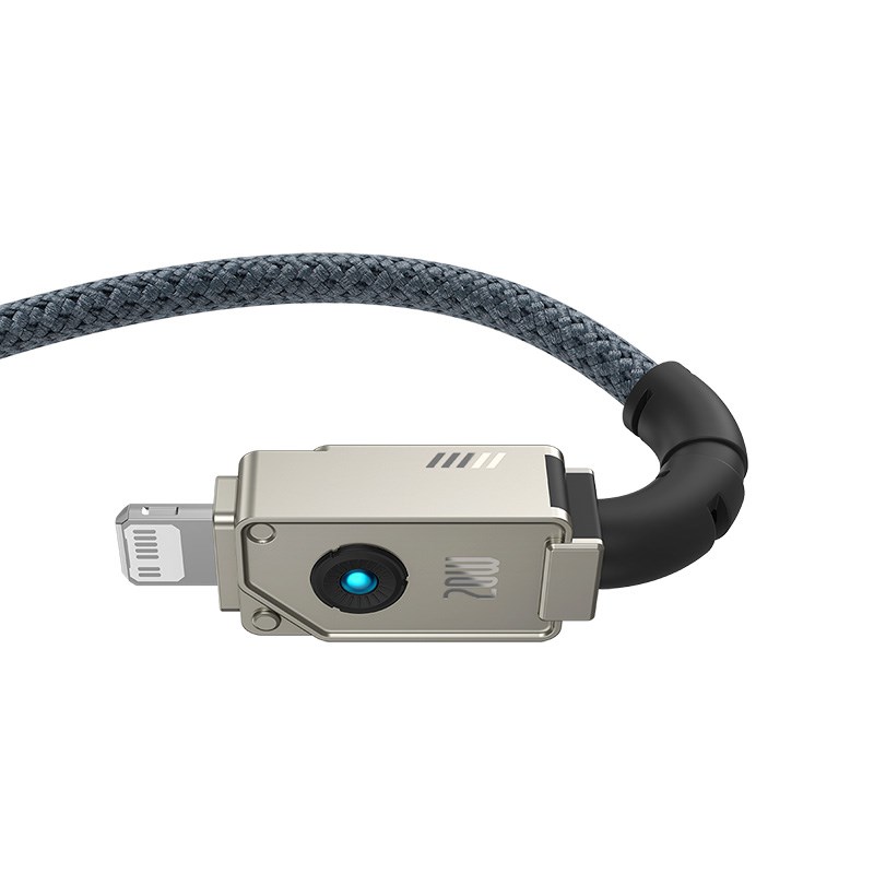 Baseus Unbreakable USB C to iP cable 1 m 20 W White