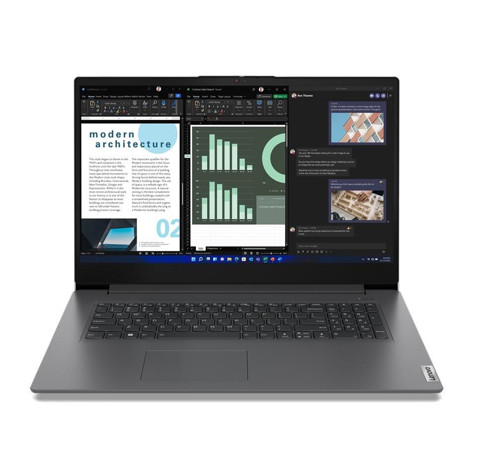 Lenovo V17 G4 IRU Intel® Core™ i7 i7-1355U Laptop 43.9 cm (17.3") Full HD 16 GB DDR4-SDRAM 512 GB SSD Wi-Fi 6 (802.11ax) Windows 11 Pro English Grey