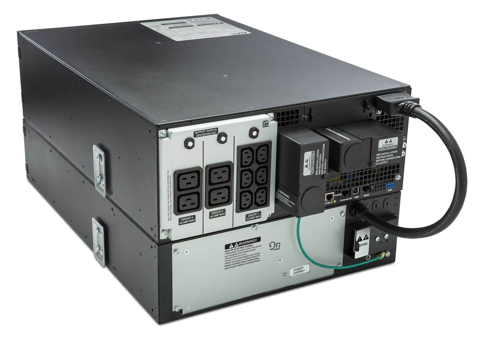 APC Smart-UPS On-Line SRT6KRMXLI - 6kW/VA, 6x C13 + 4x C19 + hardwire 1 phase output, rack mountable, Embedded NMC