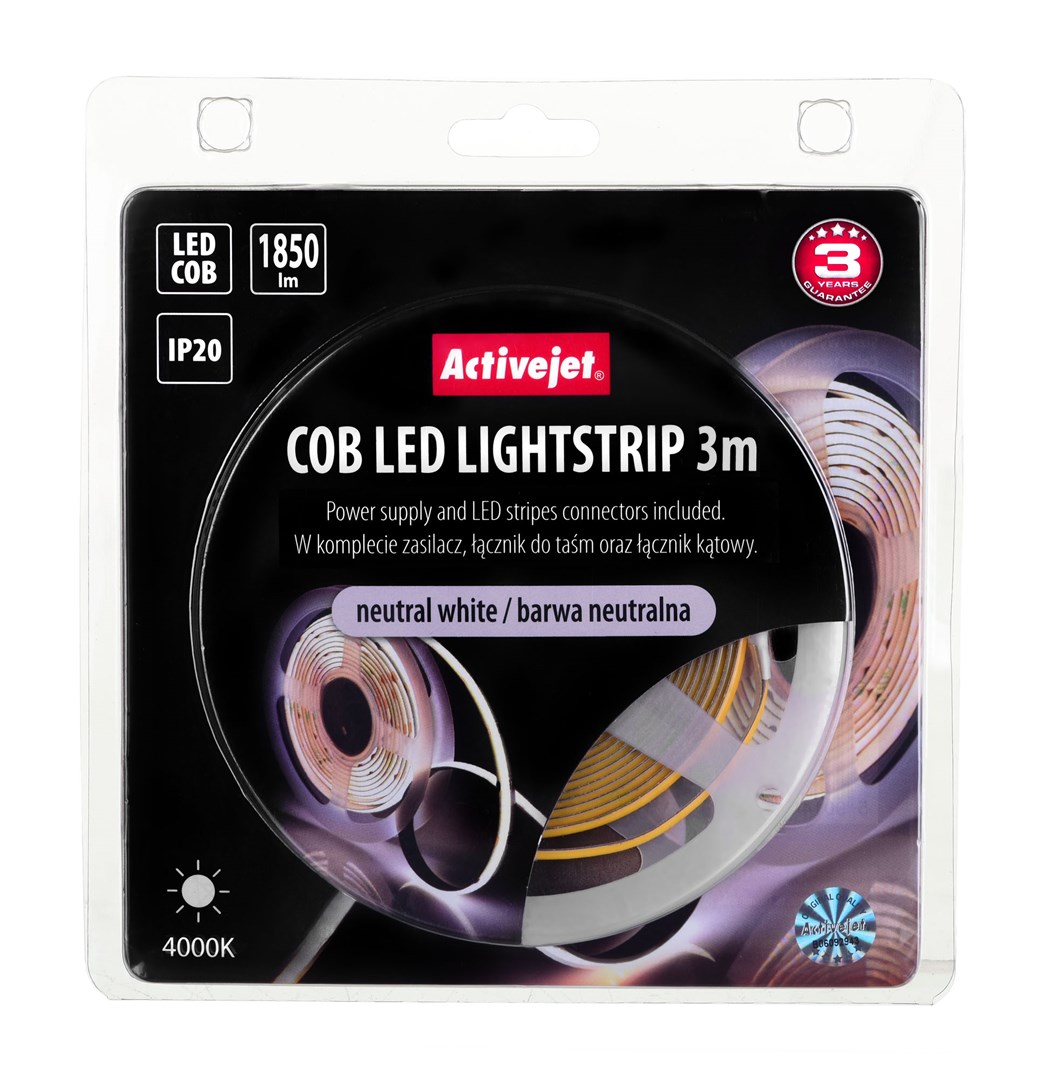 Activejet AJE-COB 3m neut strip light Universal strip light Indoor