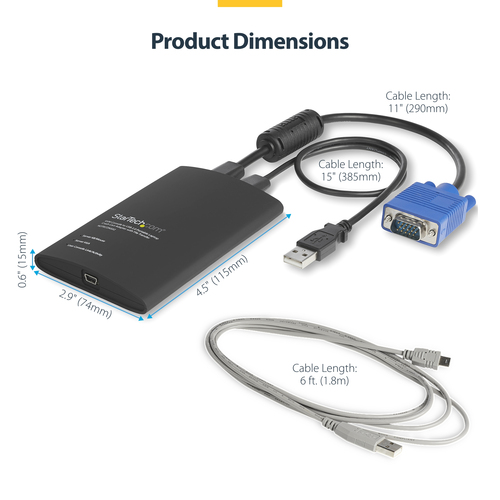 StarTech.com USB Crash Cart Adapter with File Transfer & Video Capture