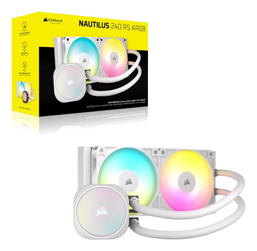 Corsair Nautilus 240 RS ARGB Liquid Processor All-in-one liquid cooler White 1 pc(s)