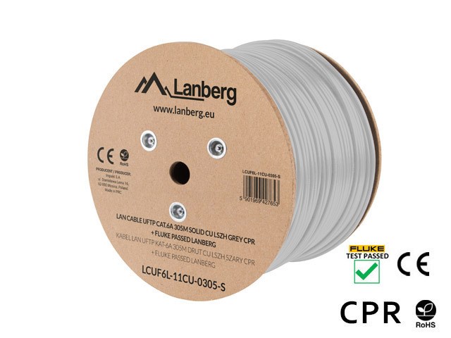 Lanberg LCUF6L-11CU-0305-S networking cable Grey 305 m Cat6a U/FTP (STP)
