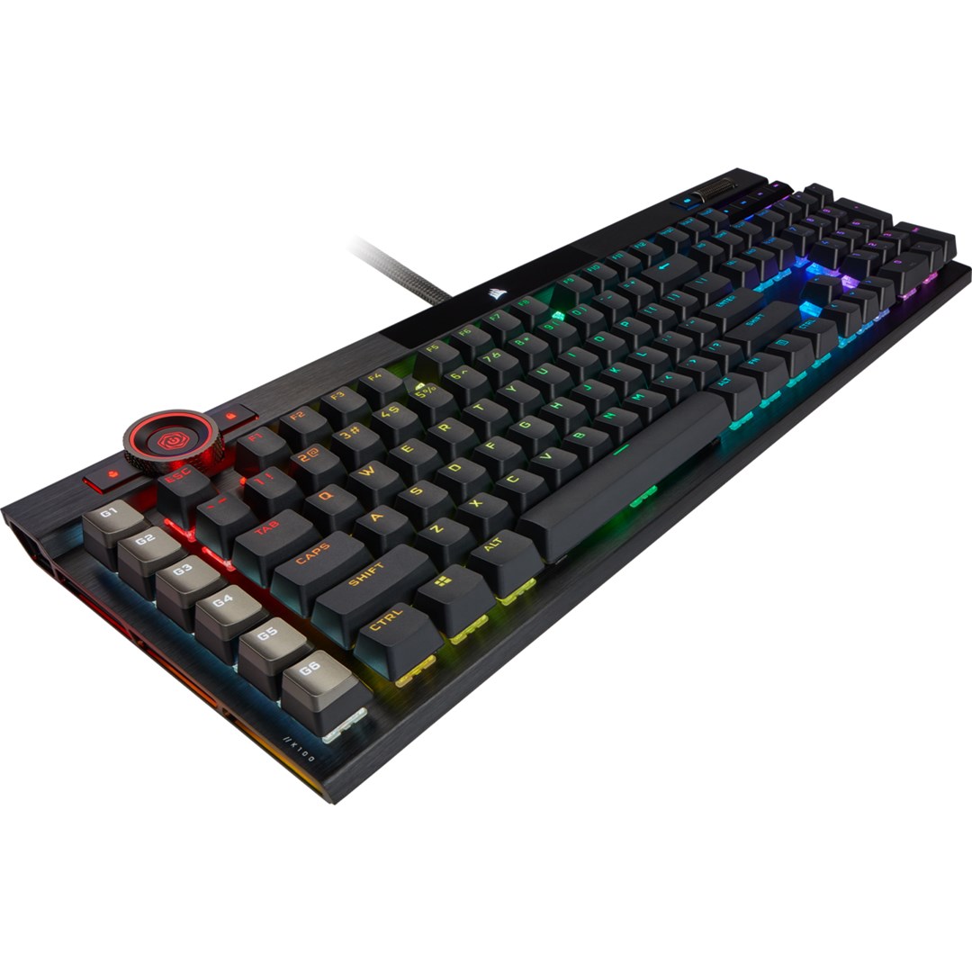 Corsair K100 RGB Optical-Mechanical Gaming keyboard USB QWERTZ German Black