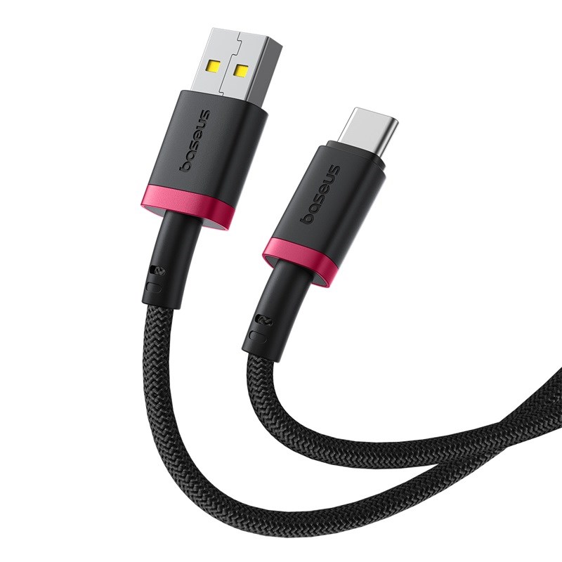 Baseus Dura USB Type A to Type C 60 W fast charging cable 1 m Black  Red