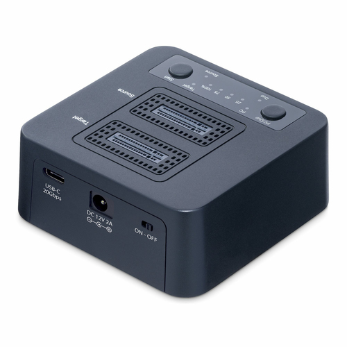 StarTech.com 1:1 M.2 NVMe Drive Duplicator, Standalone M.2 SSD Cloner/Copier up to 90GBpm, USB 3.2 20Gbps M.2 Dual-Bay Drive Dock, USB-C/A Cables Included