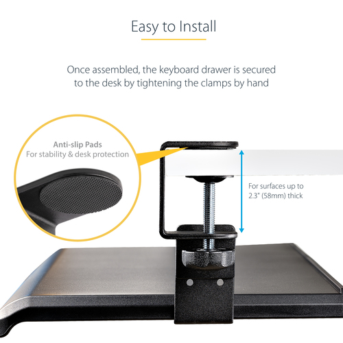 KEYBOARD-TRAY-CLAMP1 - Computer Systems by StarTech.com