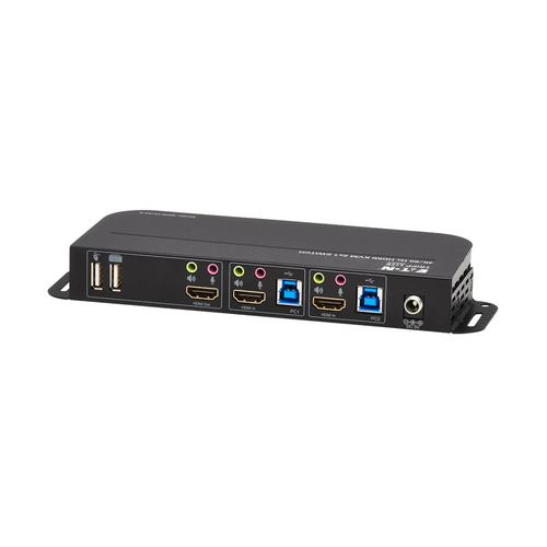 Tripp Lite B005-HUA2-K 2-Port HDMI/USB KVM Switch - 4K 60 Hz, HDR, HDCP 2.2, IR, USB Sharing, USB 3.0 Cables
