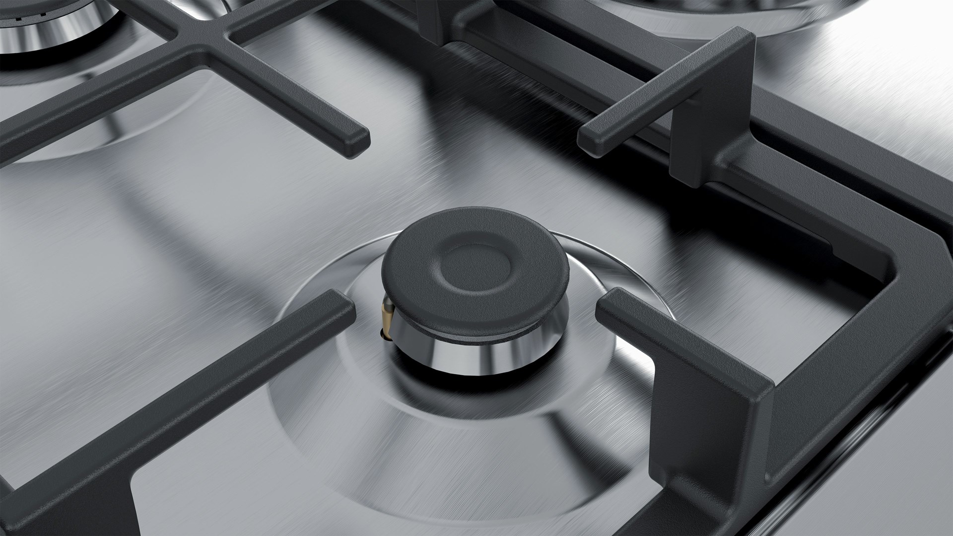 Bosch Serie 4 PGQ7B5B90 hob Stainless steel Built-in 75 cm Gas 5 zone(s)
