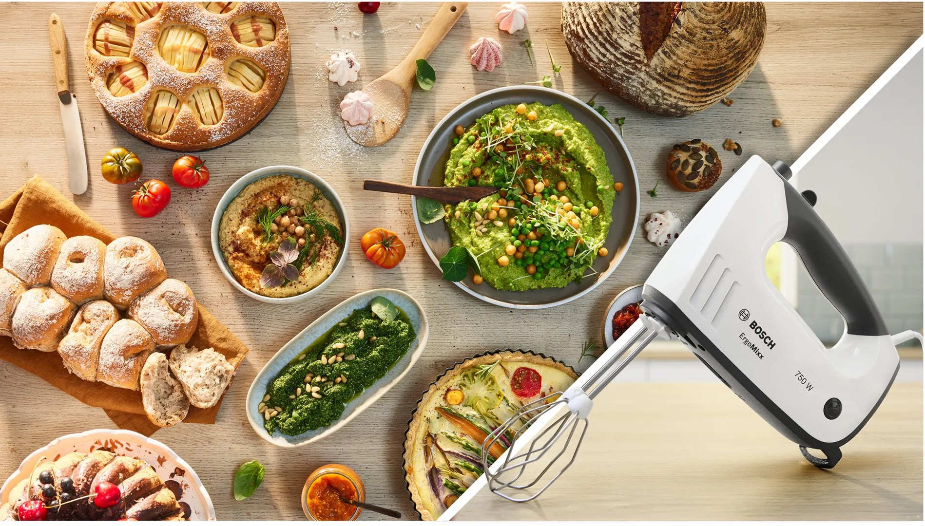 Bosch MFQ37470 mixer Hand mixer 750 W Black, White