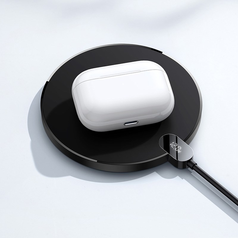 Baseus CCED000001 mobile device charger Headphones, Smartphone Black USB Wireless charging Indoor