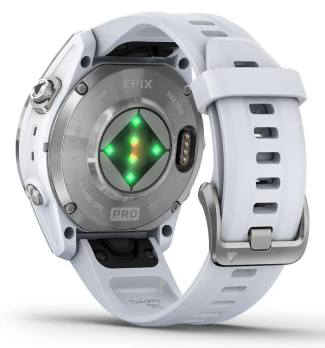 Garmin epix Pro (Gen 2) 3.05 cm (1.2") AMOLED 42 mm Digital 390 x 390 pixels Touchscreen Silver Wi-Fi GPS (satellite)
