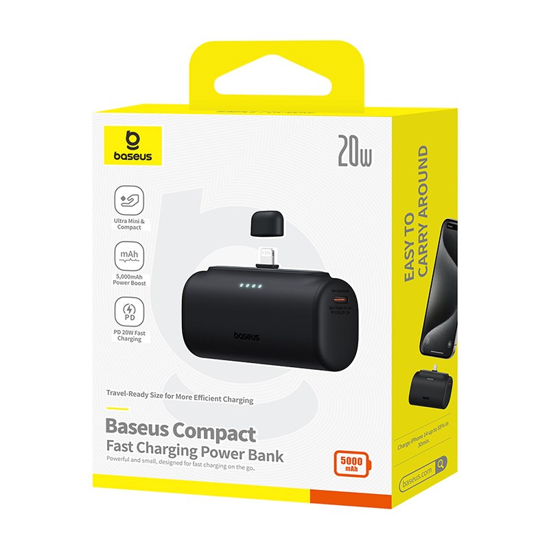 Baseus P10068307113-00 Lithium-ion power bank 5000 mAh Black