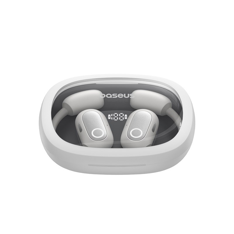 Baseus Eli Fit Open- Ear Headset Wireless Connectivity/Music USB Type-C Bluetooth White