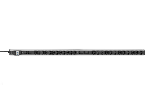 Digitus Basic IT PDU, 1-phase 32A, 24 x C13, 4 x C19, 3 m supply cable, IEC 60309 32 A plug