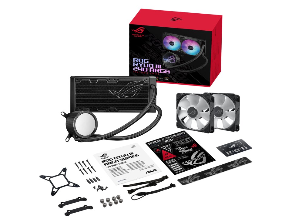 ASUS ROG Ryuo III 240 ARGB Processor Liquid cooling kit 12 cm Black
